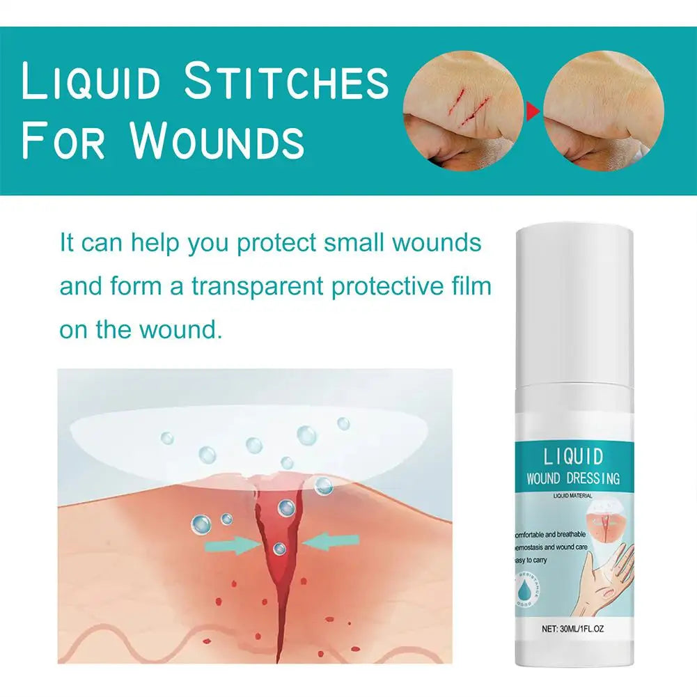 Liquid Bandage Spray Promote Wound Healing Bleeding Bruising Skin Recovery Wound Cleansing Breathable Waterproof Band Aid Spray