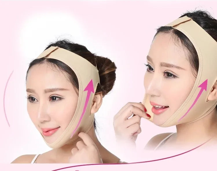 Elastic Face Slimming Bandage V Line Face Shaper Women Chin Cheek Lift Up Belt Facial Massager Strap Face Skin Care Tools Beauty