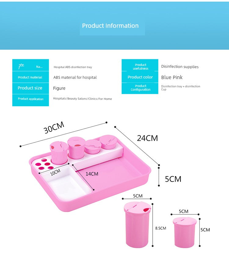 Yue Shun Xing ABS Plastic Medical Dressing Change Surgical Tray Anti-Povidone High Temperature Treatment Plate Nurse Disinfection Square Plate