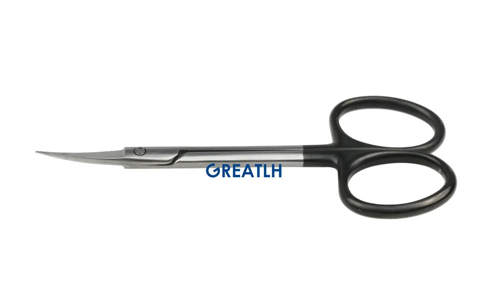 100mm Stainless Steel Cut Tissue Scissors Curved Straight Medical Scissors Black Handle Scissors Autoclavable