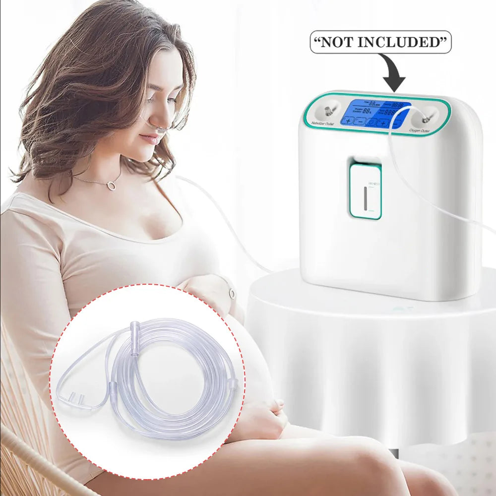2M Nasal Cannula Tubing Tube Crush Resistant Flow High Connector Oxyge Tubes Nose Adults Disposable The Touch Concentrator