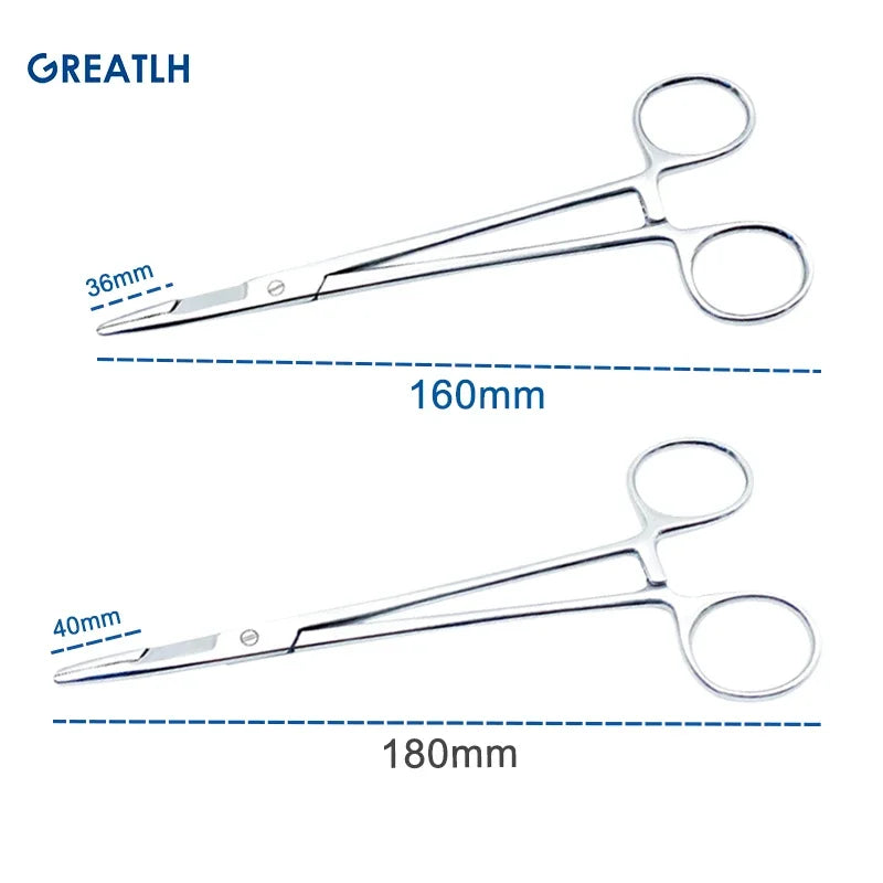 Stainless Steel Needle Holder Medical Multifunctional Needle Pliers with Scissors Dental Instrument Dental Materials