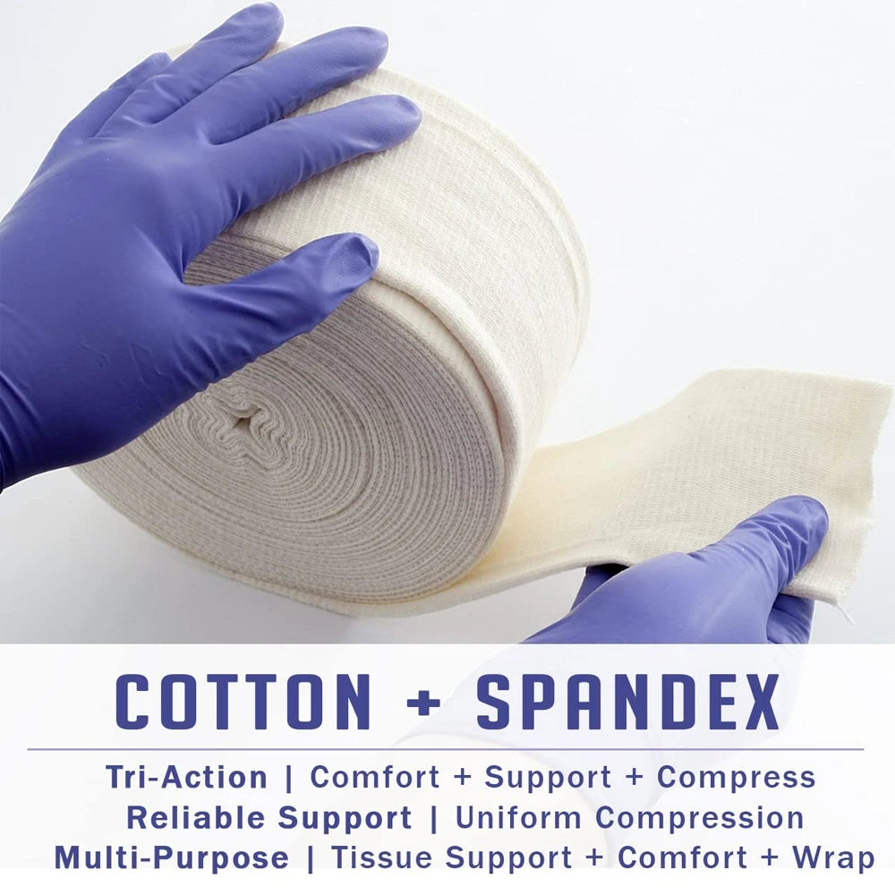 1PCS Cotton Tubular Stockinette Gauze Roll Tubular Arm Stocking Elastic Leg Stockinette Tubing Compression Tube Sleeve Bandage