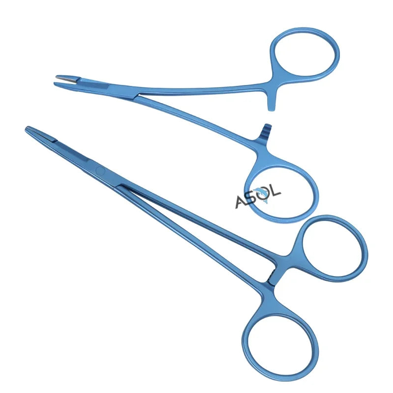 Surgical medical instruments olsen-hegar needle holder combined with suture scissors