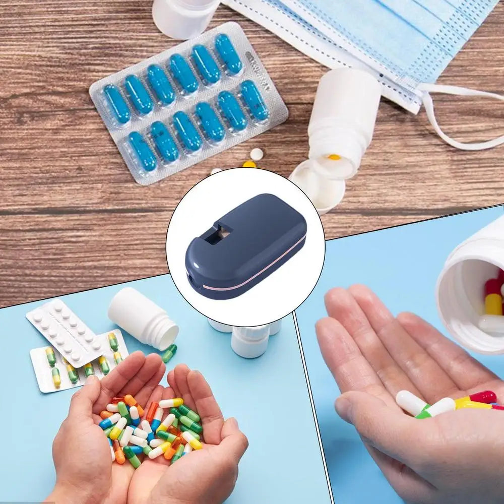 Portable Medicine Cutter Precise Medicine Cutting Scissors Medicine Splitter Tablet Splitting Home Travel Portable Medicine Box