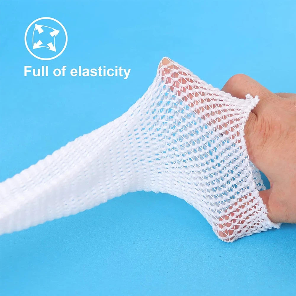 1Roll Elastic Net Dressing Tubular Bandage Non Woven Fabric Breathable Wound Dressing Stretch Bandage for Thumb Toes