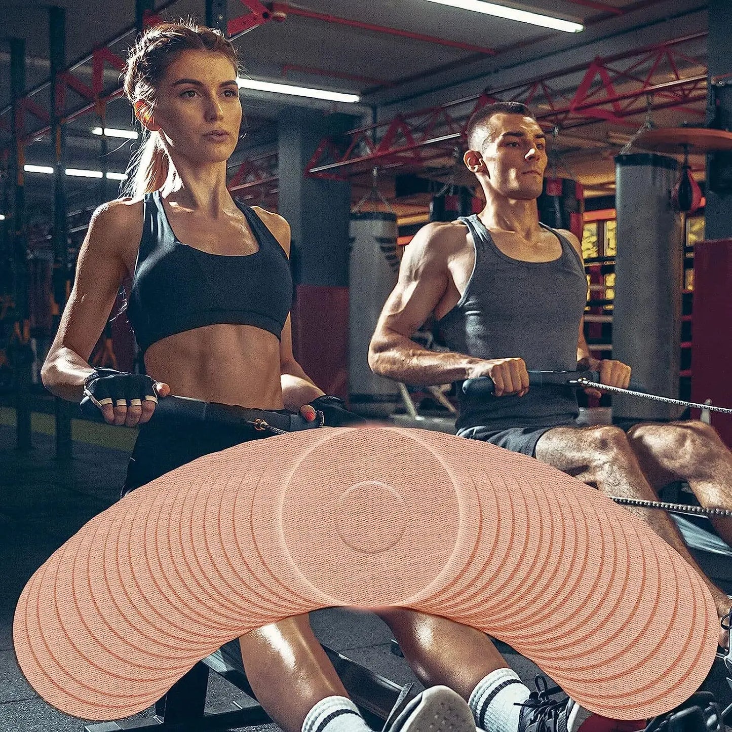 Instant Dynamic Blood Glucose Meter Sensor Universal Breathable Waterproof Fixing Sticker Round Skin Color 50 Pieces