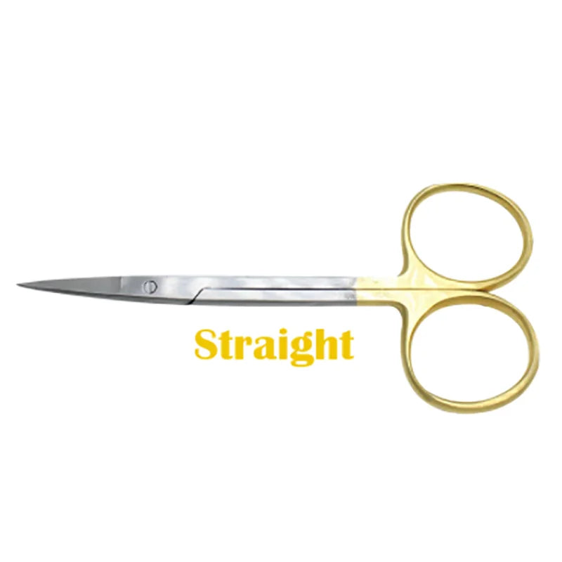 Gold Dentist Hemostatic Forceps Stainless Steel Fishing Forceps Medical Dental Surgical Scissors Straight/curved