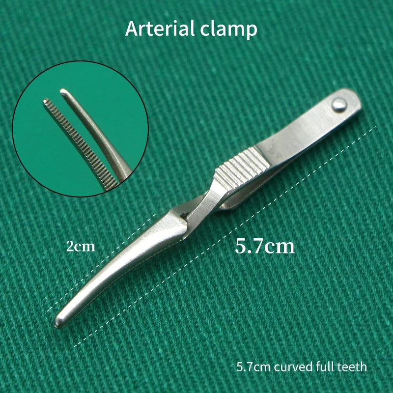 Surgical Experiment Medical Micro Arterial Clamp Venous Clamp Hemostatic Forceps
