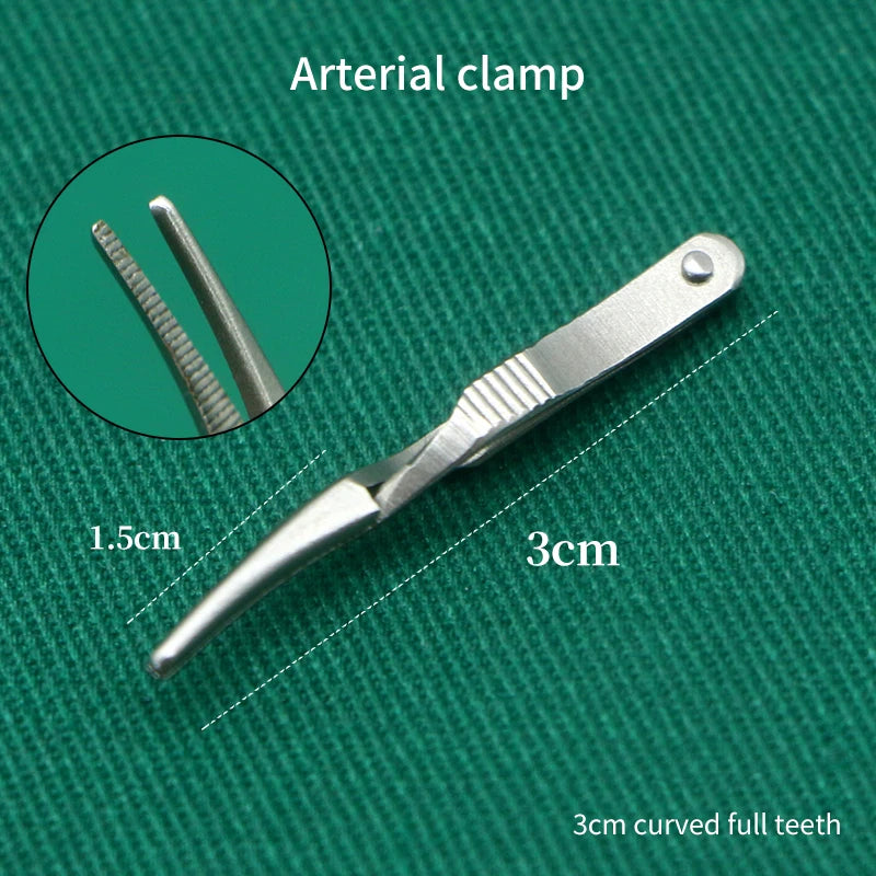 Surgical Experiment Medical Micro Arterial Clamp Venous Clamp Hemostatic Forceps