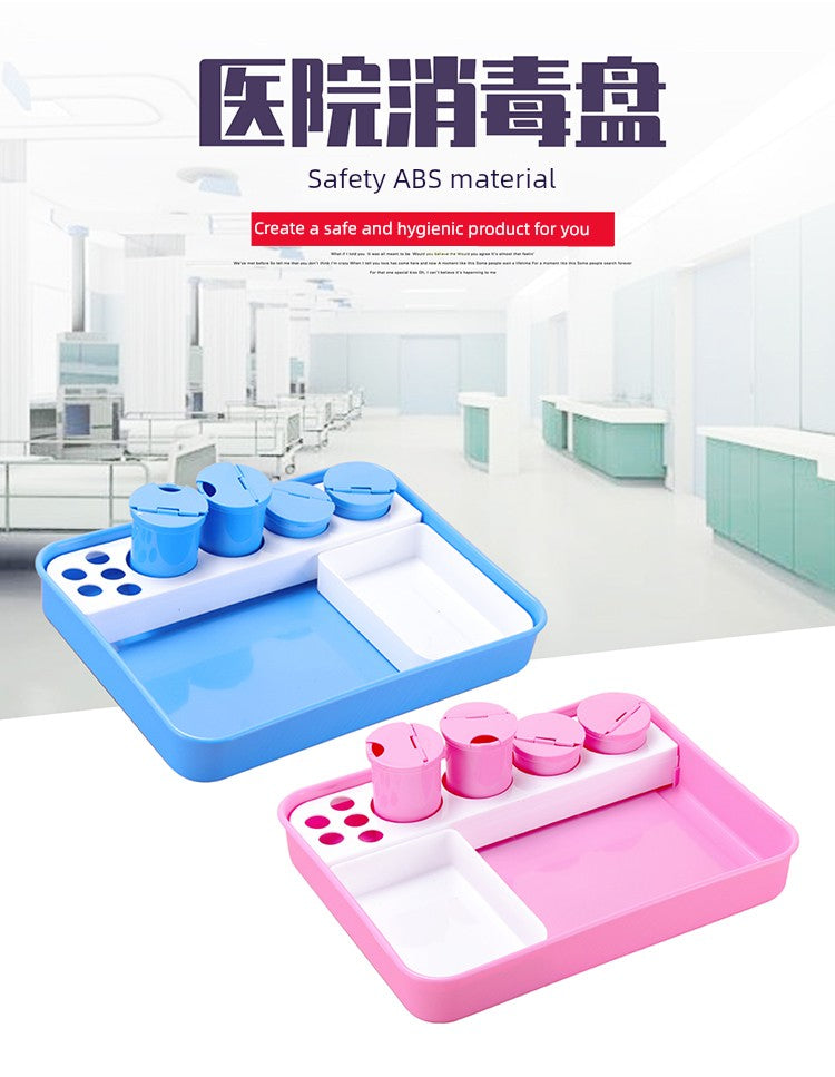 Yue Shun Xing ABS Plastic Medical Dressing Change Surgical Tray Anti-Povidone High Temperature Treatment Plate Nurse Disinfection Square Plate