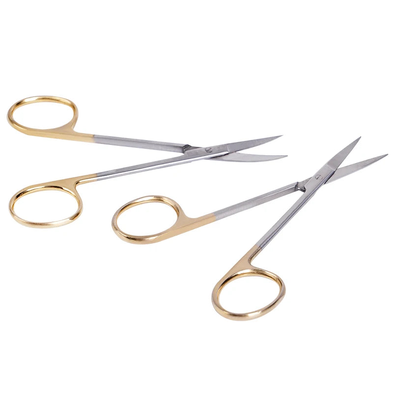 Stainless Steel Medical Dental Surgical Scissors Straight Curved Tip Hemostatic Forceps Ophthalmic Scissors Orthodontic Tools