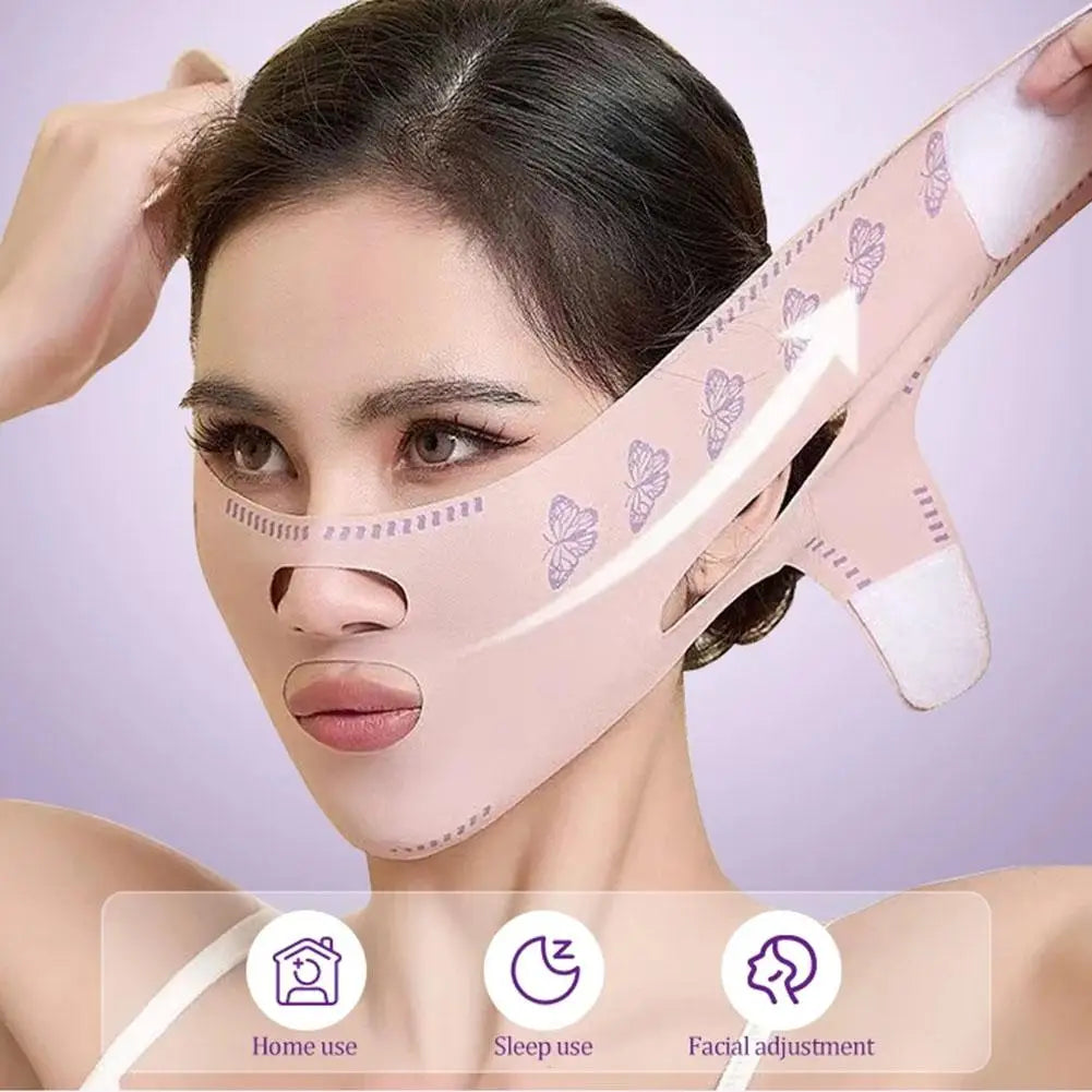 1pc Beauty Face Sculpting Sleep Mask Fast V-face Lifting Tightening Bandage Anti Wrinkle Non-electric Physical Facial Shaping