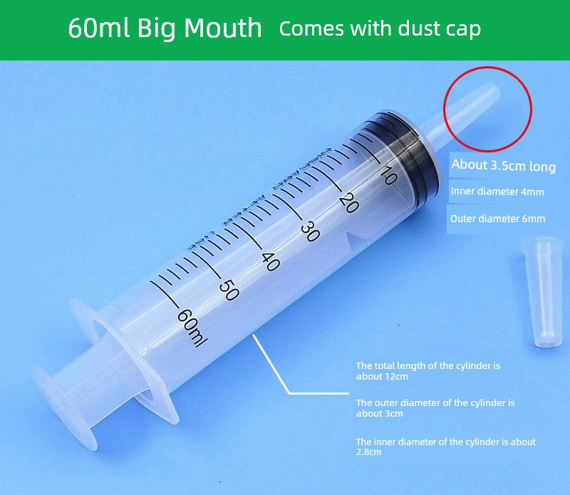 Plastic Syringe Sausage Appliance Large Large Capacity Injection Feeder Dispensing Irrigator Washing Pumping with Hose