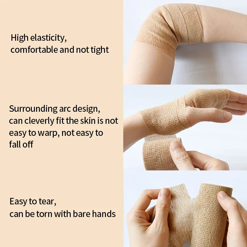 3pcs Disposable Self Adhesive Elastic Bandage 2.5cm*4.5m for Handle Tube Tightening Tattoo Accessories Gauze Tape First Aid Tool