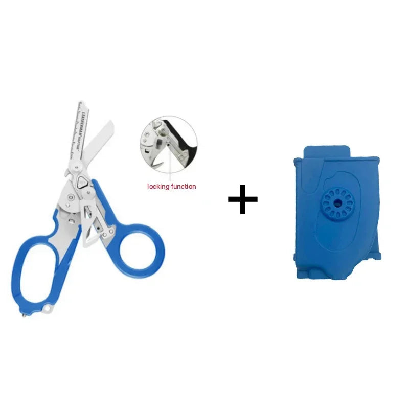 Emergency Medical Trauma Scissors Outdoor Camping Rescue Scissors Stainless Steel Multifunctional Folding Tactical Scissors