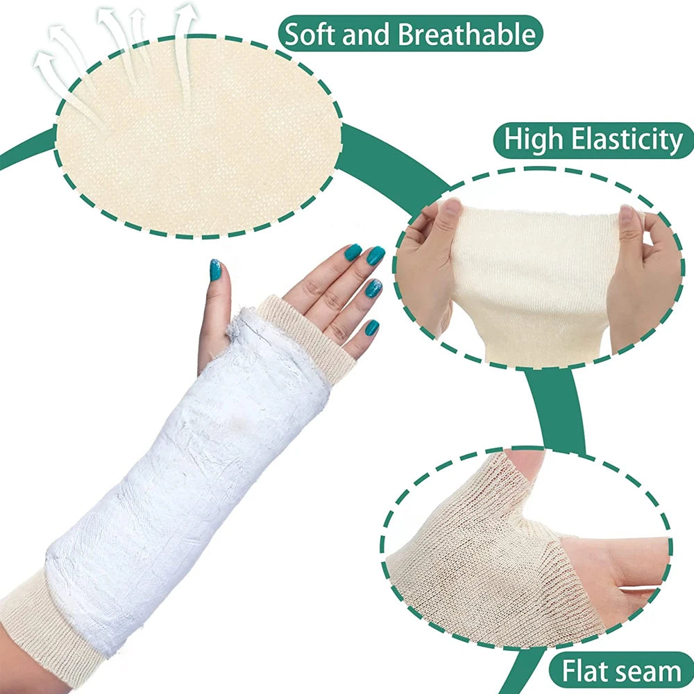 1PCS Cotton Tubular Stockinette Gauze Roll Tubular Arm Stocking Elastic Leg Stockinette Tubing Compression Tube Sleeve Bandage
