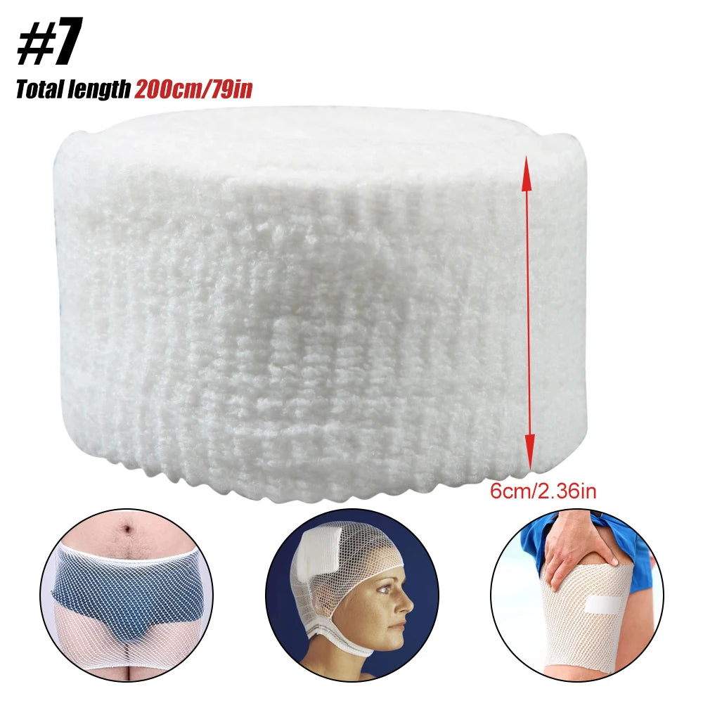 1 Roll Net Tubular Bandages Elastic Mesh Wound Dressing Tubing Gauze Breathable Fix Net Bandages Retainer Stretch Tube Bandages