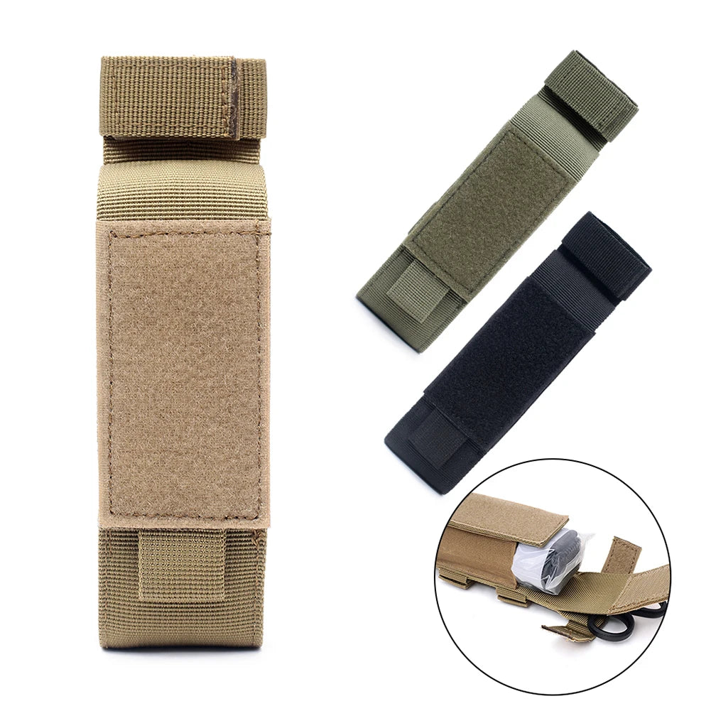 Molle Tactical Medical Scissor Pouch Tourniquet Holder EDC Waist Pack Hunting Military Accessory Flashlight Storage Holster Bag