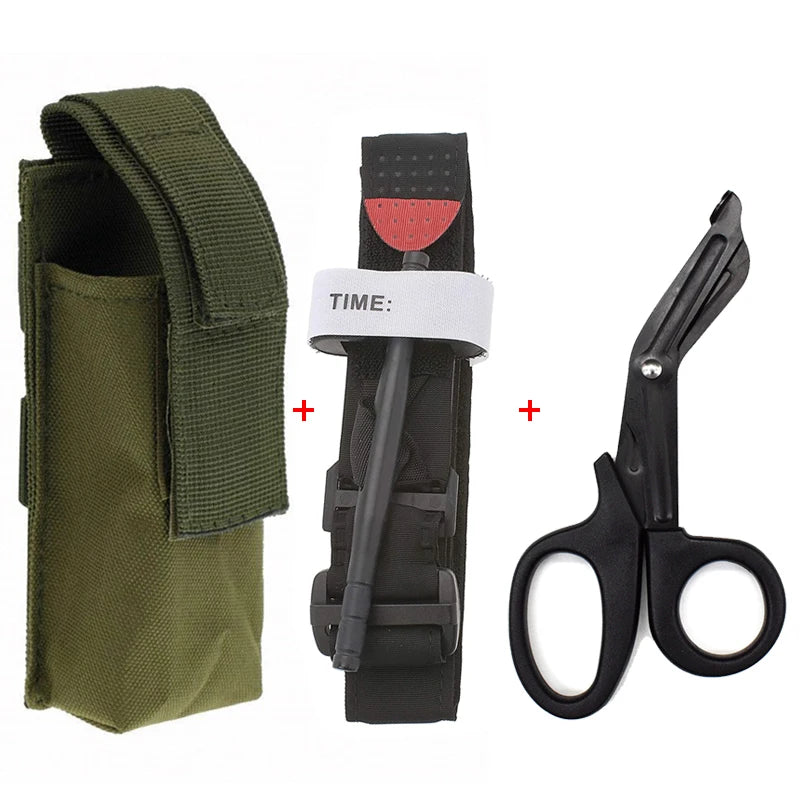 Tactical Medical Kit Molle Tourniquet Pouch with Tourniquet & Shears Outdoor Ifak Pouch Shears Pouch with Tourniquets Scissors