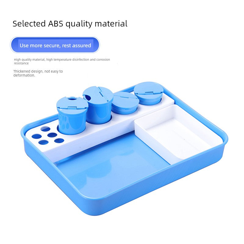 Yue Shun Xing ABS Plastic Medical Dressing Change Surgical Tray Anti-Povidone High Temperature Treatment Plate Nurse Disinfection Square Plate