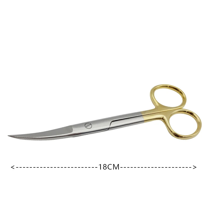 Stainless steel golden handle scissors, surgical scissors, medical ophthalmology