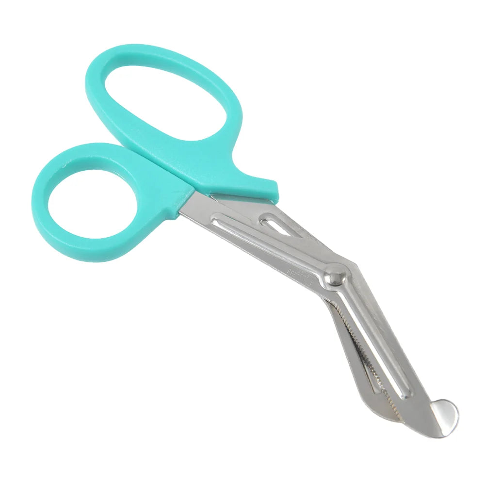 Stainless Steel Angled Head 15-19cm Medical Bandage Stainless Steel Serrated Scissors Outdoor Paramedic Bandage Scissors