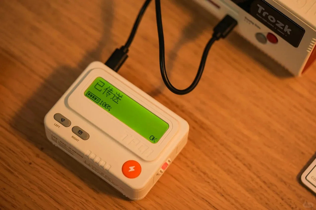 TROZKBB Beeper Mobile Power Bank 10000mah Retro BP Machine Design PD30W Fast Charging Power Supply Star Moon White
