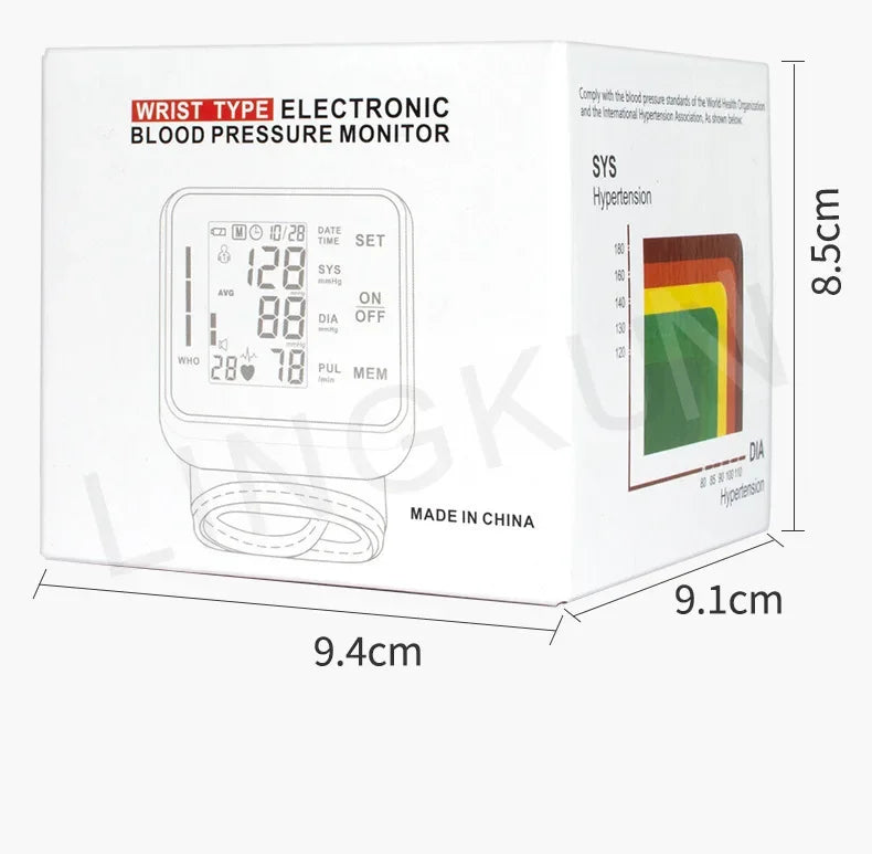 Electronic Bp Monitors High Accurate BP Monitors English Voice Wrist Blood Pressure Monitor Tonometer Digital Sphygmomanometer