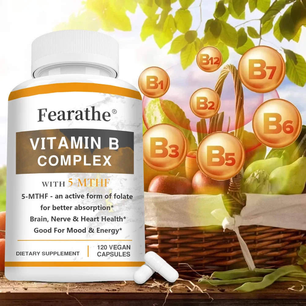 Vitamin B Complex - Maximum Absorption - Cellular Energy Production, Maintaining Overall Energy Levels