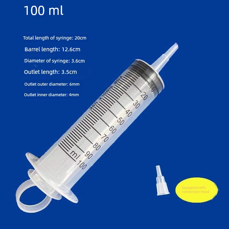 Syringe Large Large Capacity Feeder Injection Injector Plastic Syringe Stomach Tube Enema Nasal Feeding Flow Food Booster