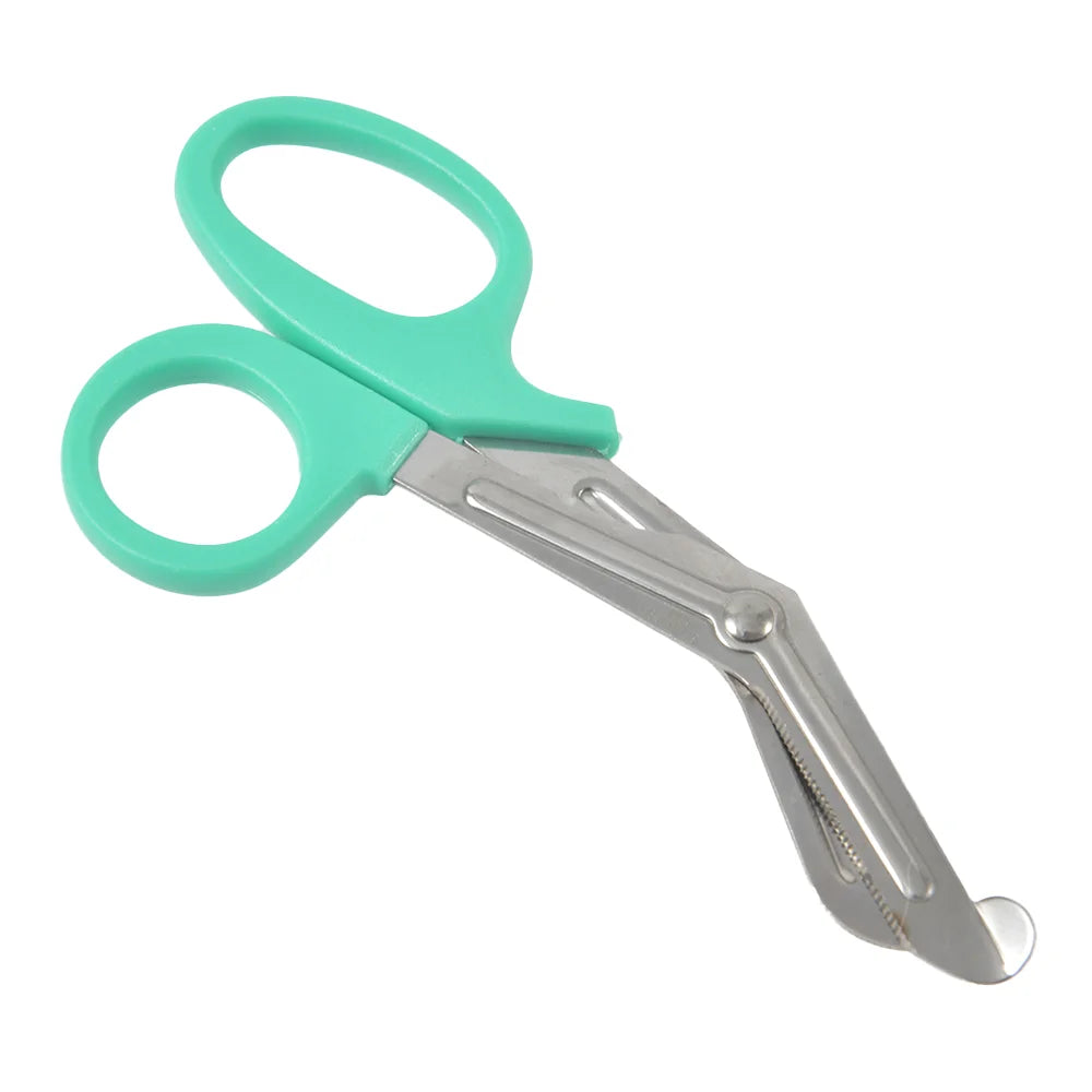 Stainless Steel Angled Head 15-19cm Medical Bandage Stainless Steel Serrated Scissors Outdoor Paramedic Bandage Scissors