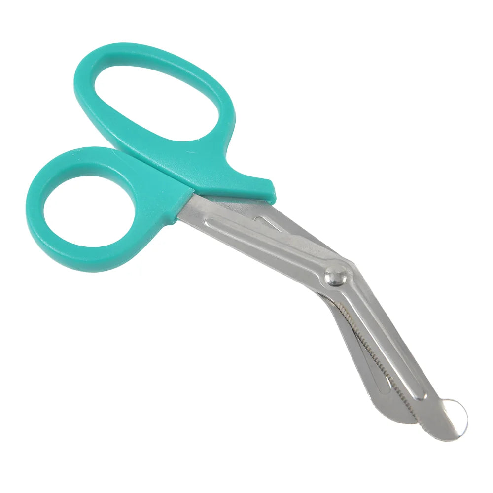 Stainless Steel Angled Head 15-19cm Medical Bandage Stainless Steel Serrated Scissors Outdoor Paramedic Bandage Scissors