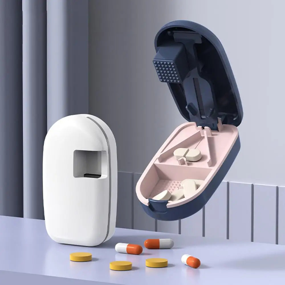 Portable Medicine Cutter Precise Medicine Cutting Scissors Medicine Splitter Tablet Splitting Home Travel Portable Medicine Box