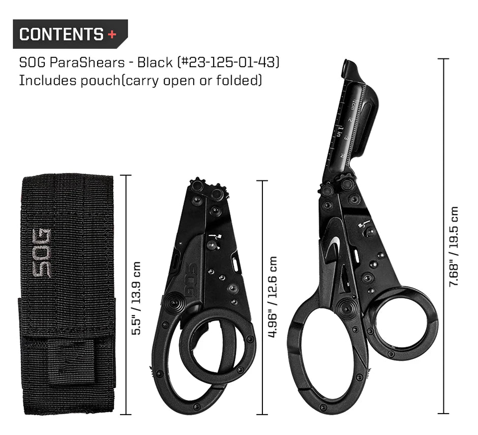 SOG ParaShears Professional Medical/Rescue Folding Scissors Tactical Multi-tools Outdoor Survival Hand Tools Emergency Scissors