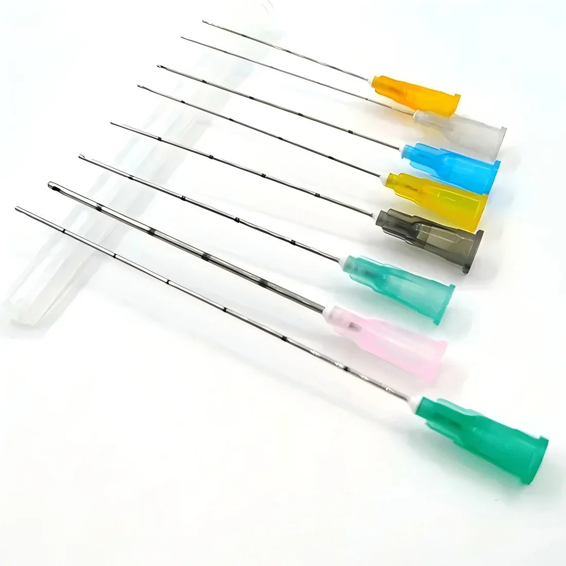 100pcs Blunt-tip cannula 14G 18G 90MM 100MM uric acid facial filling nasal mico blunt cannula Body Piercing Tattoo