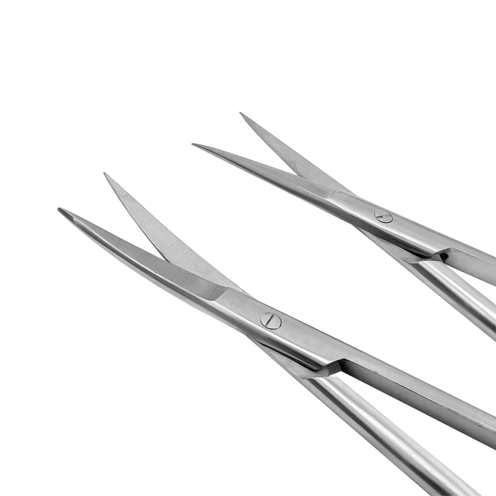 1Pcs Dental Surgical Scissors Stainless Steel Needle Holder Pliers Straight/Curved Tip Head Scissors Forceps Medical Tools