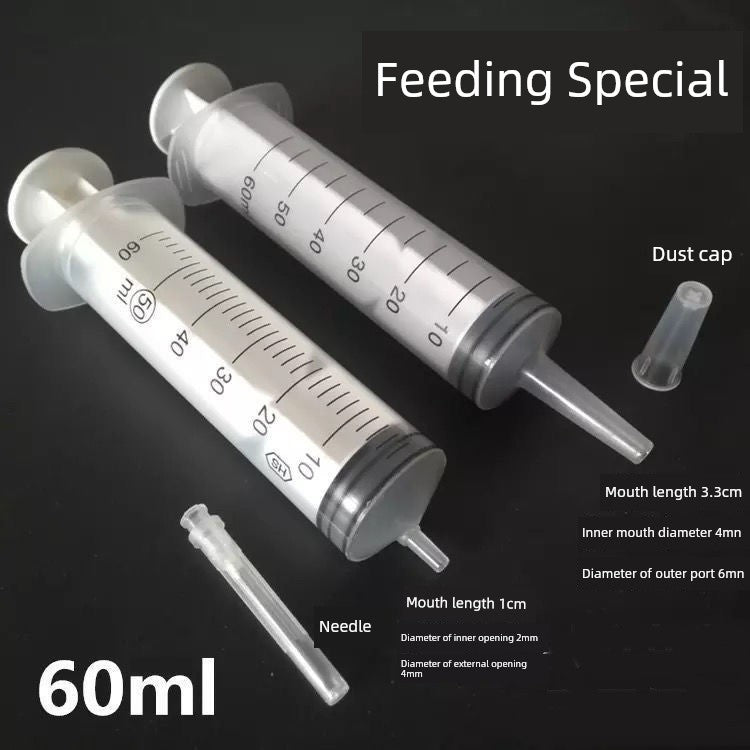60ml Large Mouth Liquid Food Booster Nasal Feeding Feeder Stomach Tube Feeding Liquid Food Syringe Syringe Food Dispenser Rice Beater