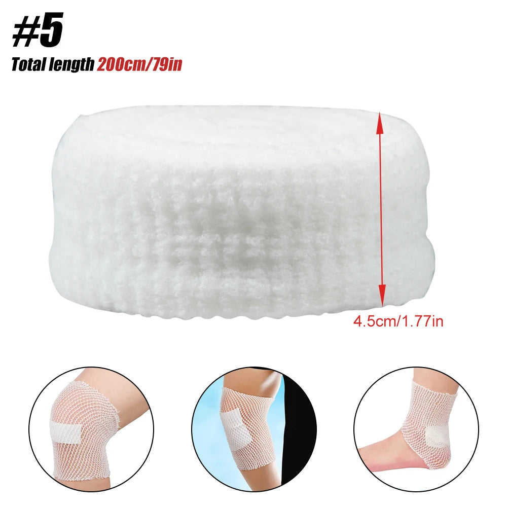 1 Roll Net Tubular Bandages Elastic Mesh Wound Dressing Tubing Gauze Breathable Fix Net Bandages Retainer Stretch Tube Bandages