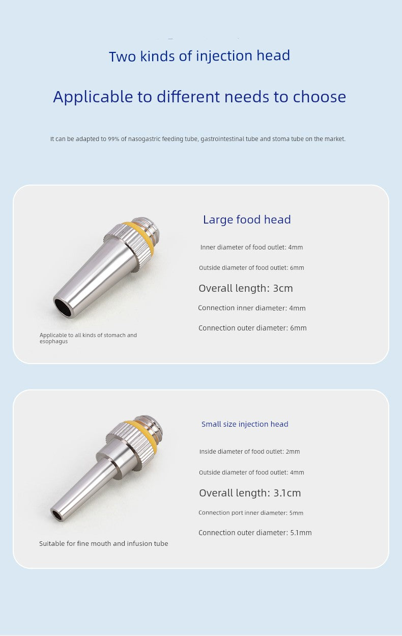 Flow Food Booster Feeder Stomach Tube Nasal Feeding Tube Syringe Flow Food Big Syringe Elderly Feeding Propeller