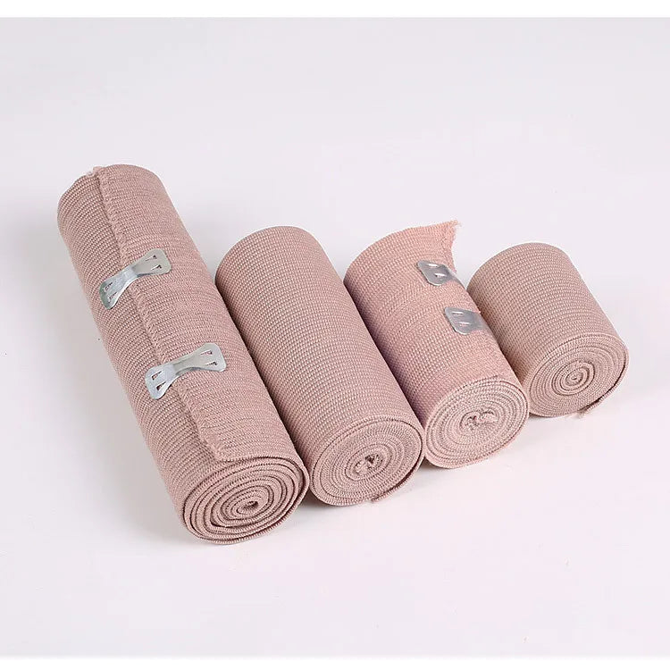 1pcs Elastic Bandage Wrap with Clips Wound Dressing Outdoor Sports Sprain Treatment Bandage Tape for First Aid Kits Protect