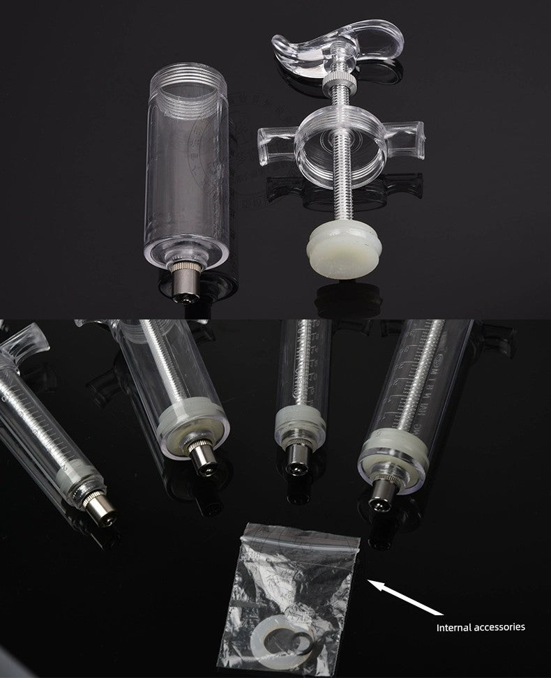 Syringe Veterinary Injection Device TPX Syringe Stainless Steel Injection Vaccine Metal Plastic Steel Breeding Syringe