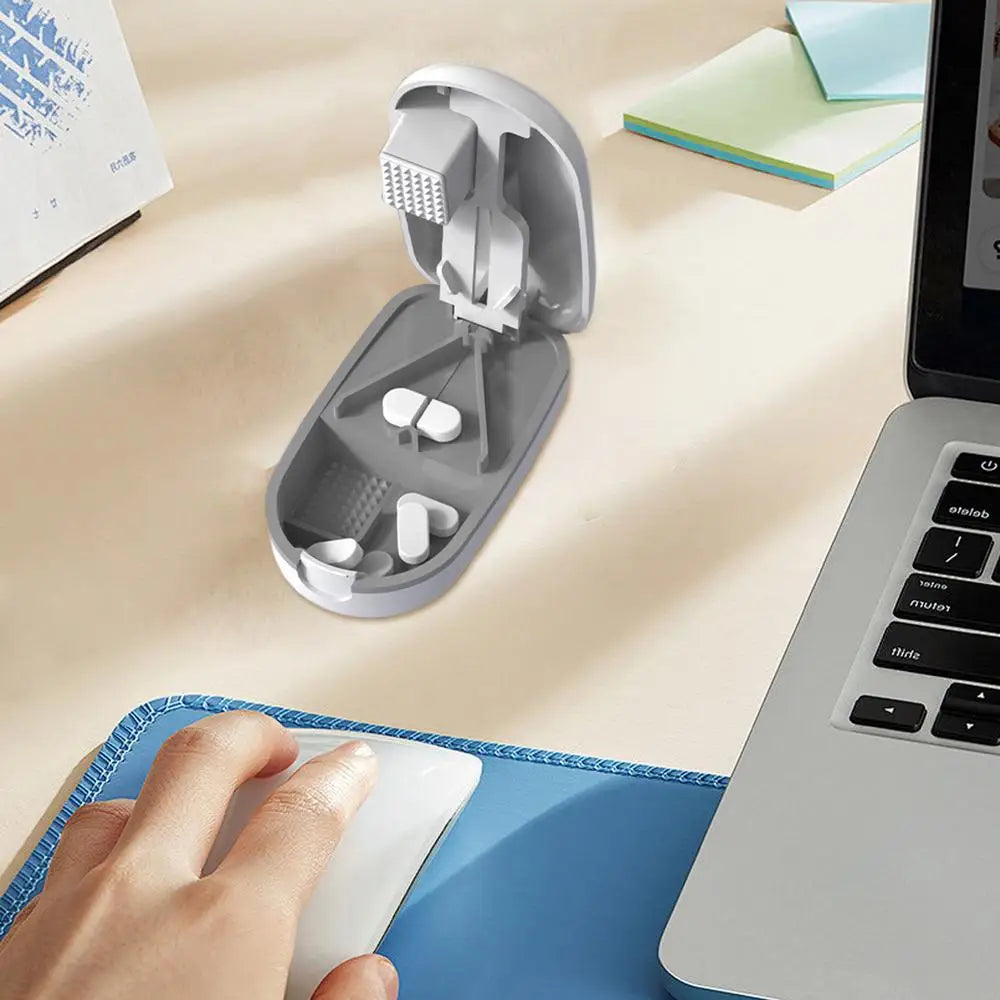 Portable Medicine Cutter Precise Medicine Cutting Scissors Medicine Splitter Tablet Splitting Home Travel Portable Medicine Box