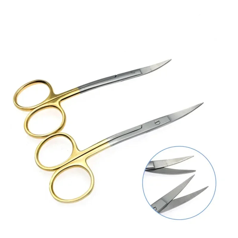 Stainless steel nasal septum scissors wow beak scissors Golden handle plastic surgery scissors Veterinary surgical Instruments