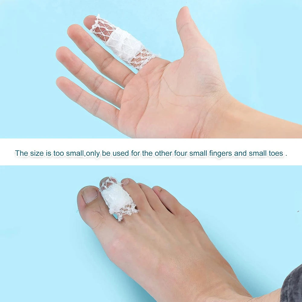 1Roll Elastic Net Dressing Tubular Bandage Non Woven Fabric Breathable Wound Dressing Stretch Bandage for Thumb Toes