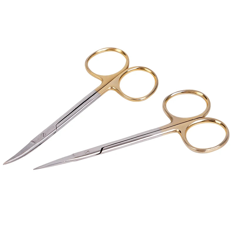 Stainless Steel Medical Dental Surgical Scissors Straight Curved Tip Hemostatic Forceps Ophthalmic Scissors Orthodontic Tools