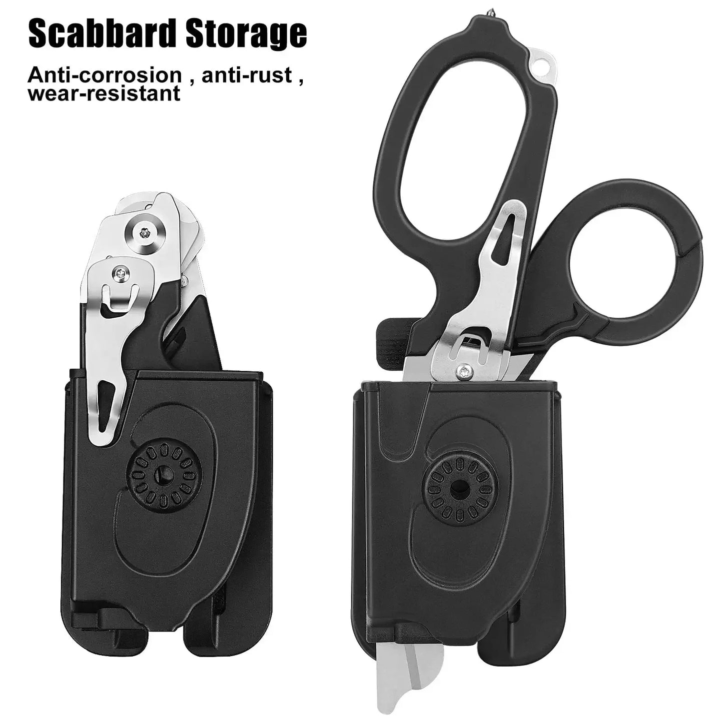 Emergency Medical Trauma Scissors Outdoor Camping Rescue Scissors Stainless Steel Multifunctional Folding Tactical Scissors