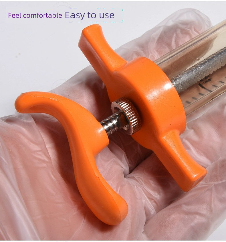 Veterinary Pig, Cattle and Sheep Copper Head Syringe PVC Steel Syringe