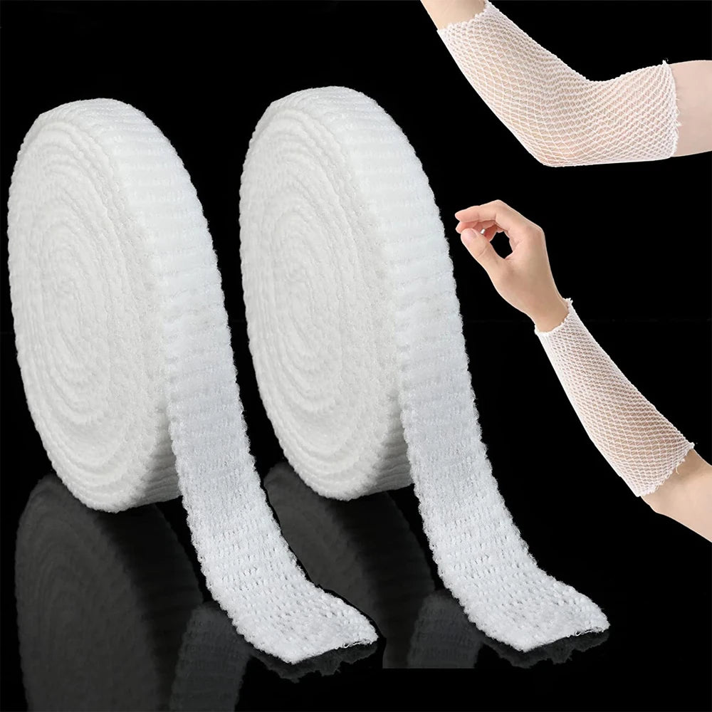 1 Roll Fix Net Tubular Bandage Elastic Net Dressing Breathable Tubular Gauze Stretch Bandage for Wrist Forearm Elbow Wound