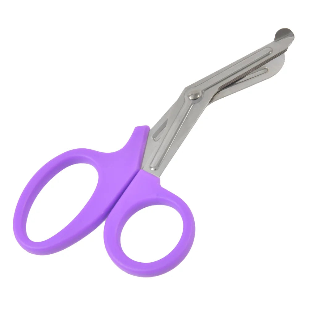 Stainless Steel Angled Head 15-19cm Medical Bandage Stainless Steel Serrated Scissors Outdoor Paramedic Bandage Scissors